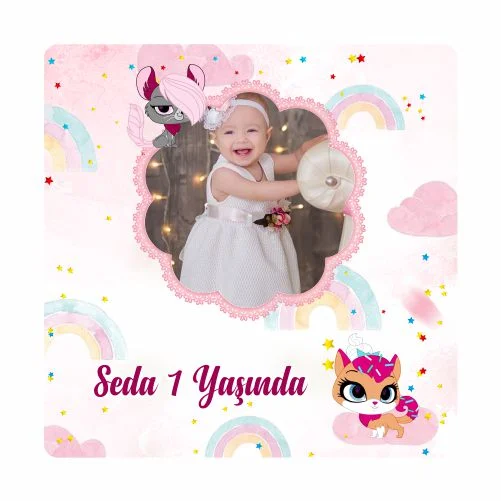 Minişler Temalı Doğum Günü Magneti